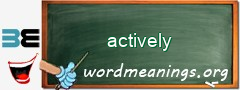 WordMeaning blackboard for actively